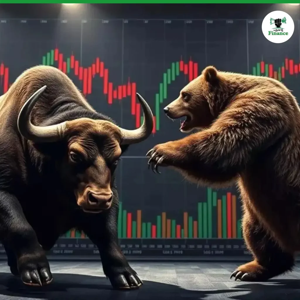 Wall Street stock traders watching rising index charts with news of US stock market surge due to Middle East calm and Fed signals in the background.